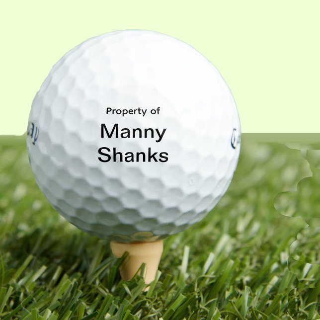 Pelotas De Golf Funny Golf Gift Chiste Nombre Manny Shanks (Subido por el creador)