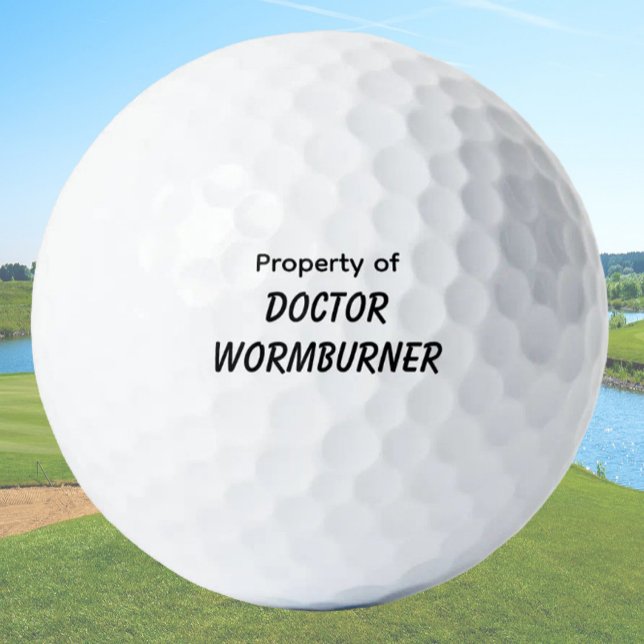 Pelotas De Golf Funny Golf Gift Chiste Wormburner (Subido por el creador)