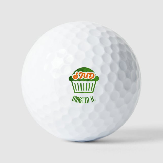 Pelotas De Golf Funny Golf Quote Stud Muffin Monogrammed (Anverso)
