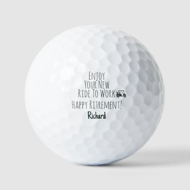 Pelotas De Golf Funny Golf Retiree Gifts Retired Retirement Humor (Anverso)