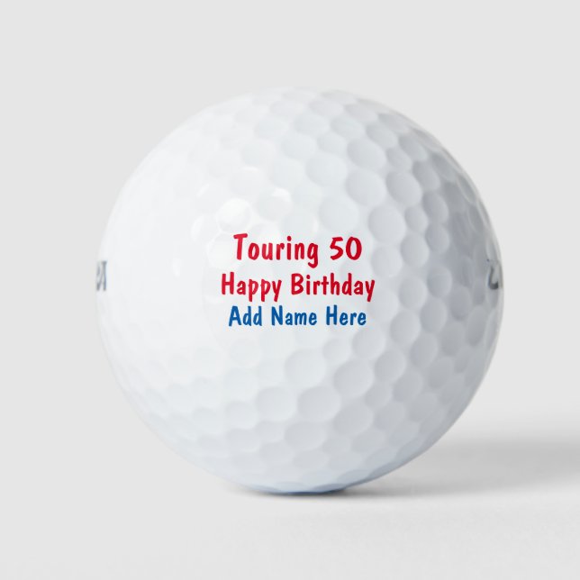 Pelotas De Golf FUNNY Happy Birday Tour (Anverso)
