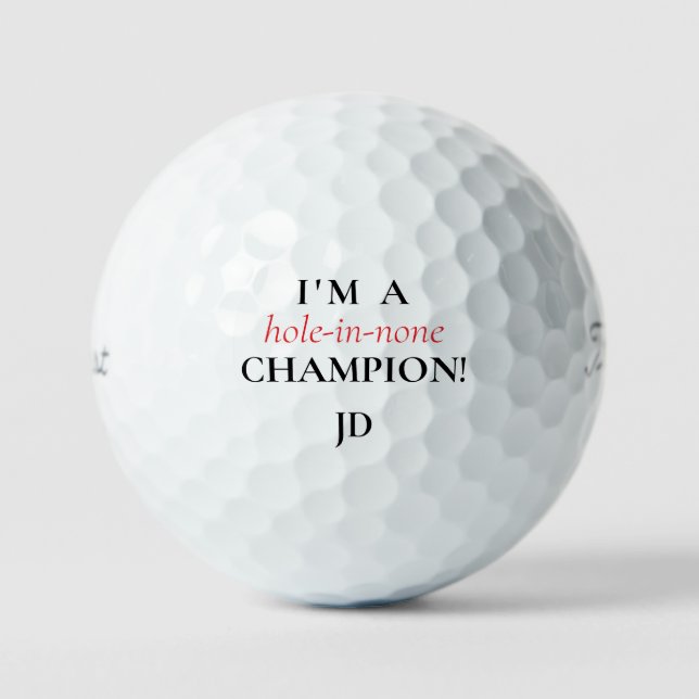Pelotas De Golf Funny Hole-in-None Champion Titleist (Anverso)