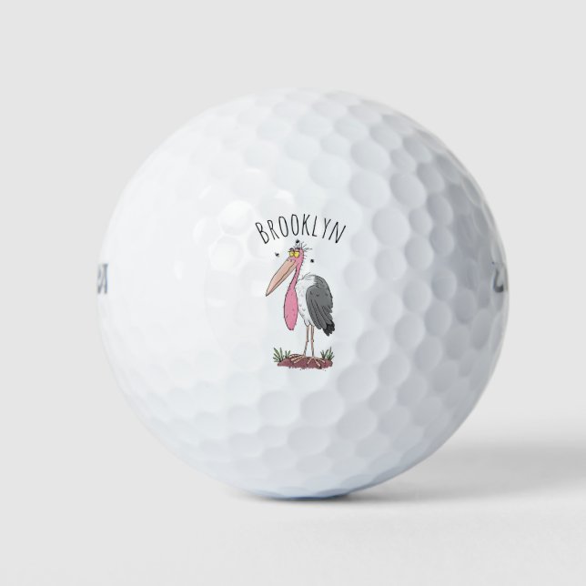 Pelotas De Golf Funny marabou stork personalizado (Anverso)