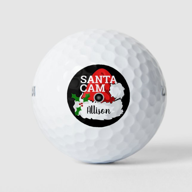 Pelotas De Golf Funny Navidades Santa Cam Personalizado Golfer (Anverso)
