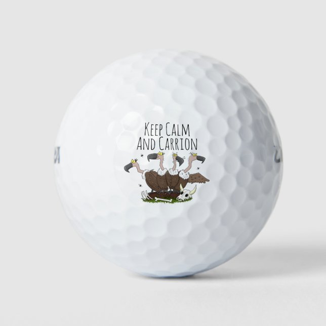 Pelotas De Golf Funny personalizado de humor de buitres (Anverso)