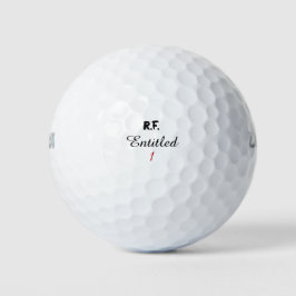 Pelotas De Golf Funny Personalized Entitled 1 Initial Golf Name