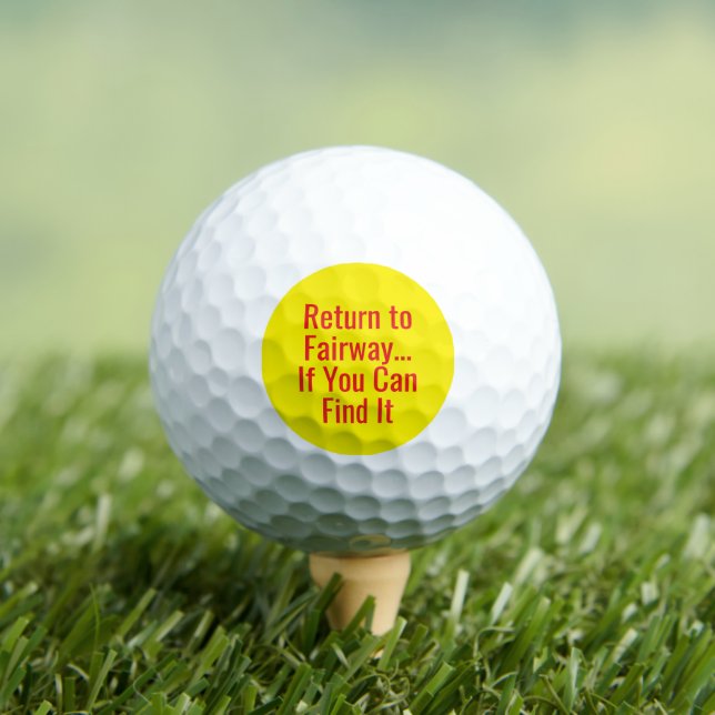 Pelotas De Golf Funny Quote Return to Fairway (Camiseta in situ)