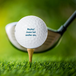 Pelotas De Golf Funny Simple Golfer "Mayday!Nombre perdido otro
