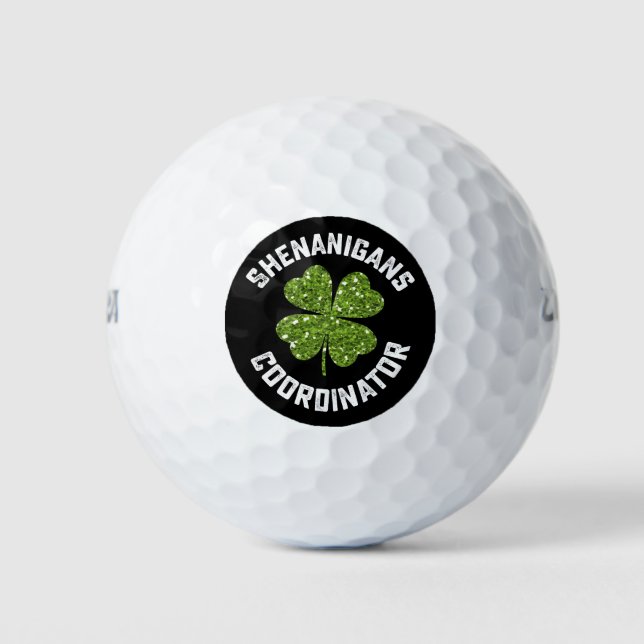 Pelotas De Golf Funny St Patrick's Day, coordinadora de Shenanigan (Anverso)