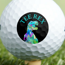 Pelotas De Golf Funny Tee Rex Dinosaur Dad Chiste