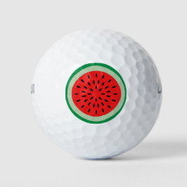 Pelotas De Golf Funny Watermelon Round Slice