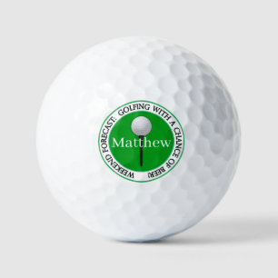 Pelotas De Golf Funny Weekend Forecast Golf Balls