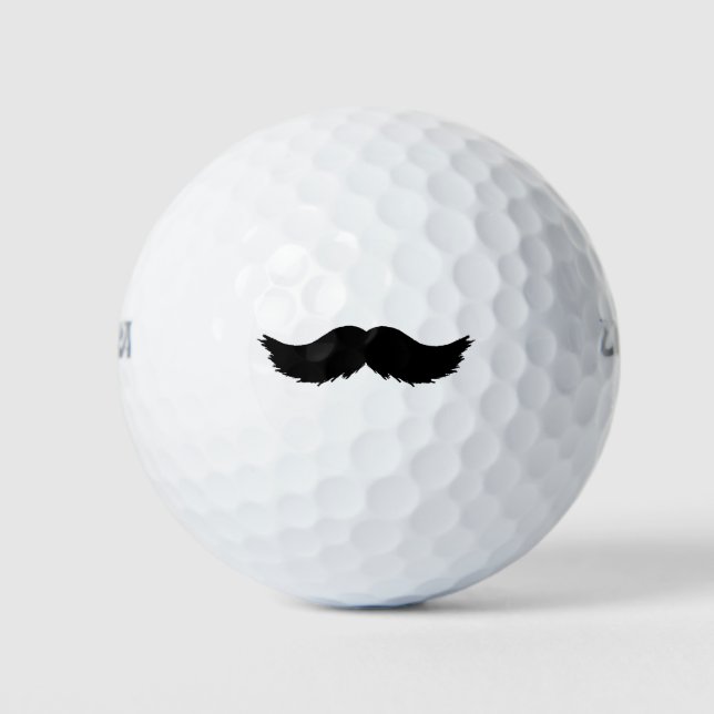 Pelotas De Golf Furry Black Mustache (Anverso)