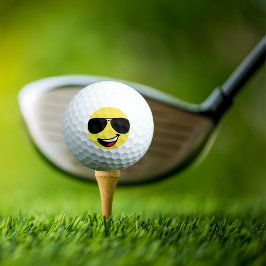 Pelotas De Golf Gafas de Aviador y Cara Feliz, Diversión