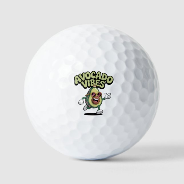 Pelotas De Golf Gafas divertidas aguacate (Anverso)
