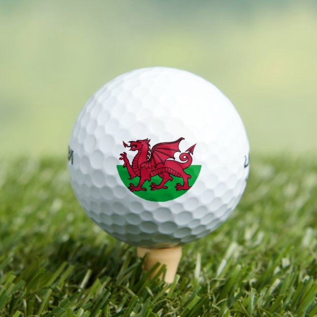 Pelotas De Golf Gales Fútbol Bandera Reino Unido UNOTED (Camiseta in situ)