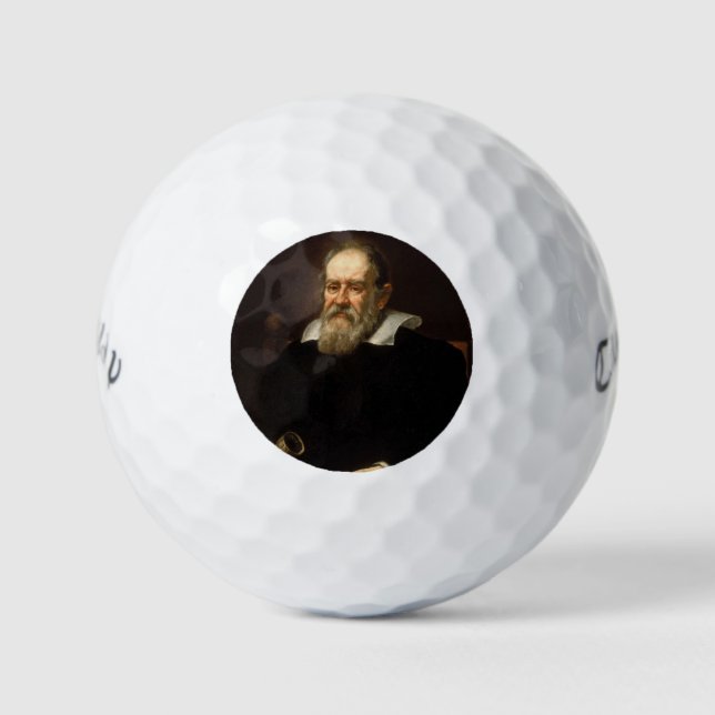 Pelotas De Golf Galileo Galilei: Padre de la Ciencia y la Astronom (Anverso)