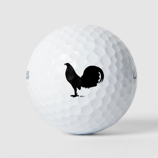 Pelotas De Golf Gamecock Rooster Silhouette (Anverso)