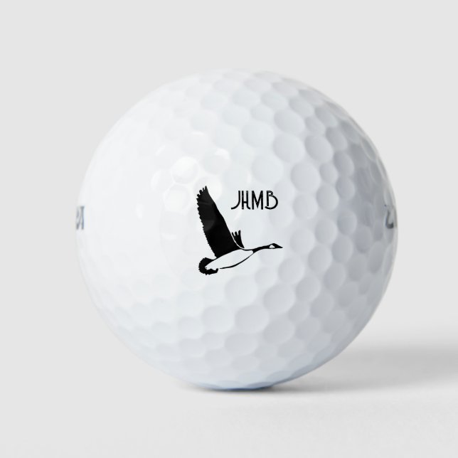 Pelotas De Golf Ganso de Canadá Arte de Monograma (Anverso)