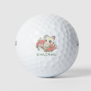 Pelotas De Golf Gatito blanco Kawaii