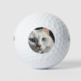 Pelotas De Golf Gato blanco