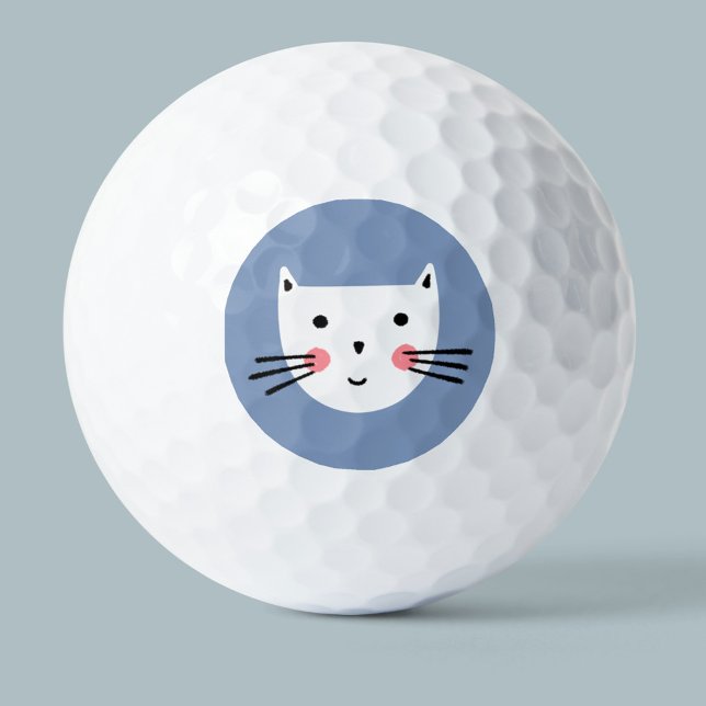 Pelotas De Golf Gato blanco lindo (Subido por el creador)