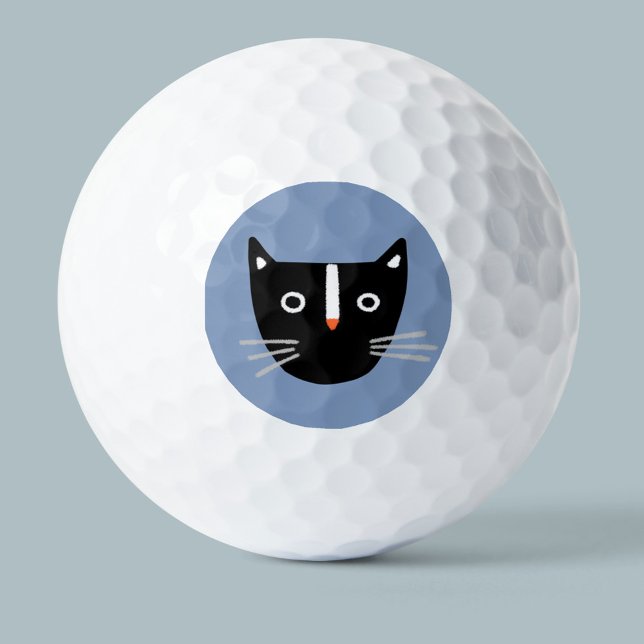 Pelotas De Golf Gato blanco y negro (Subido por el creador)