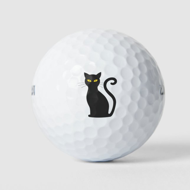 Pelotas De Golf Gato de Halloween (Anverso)