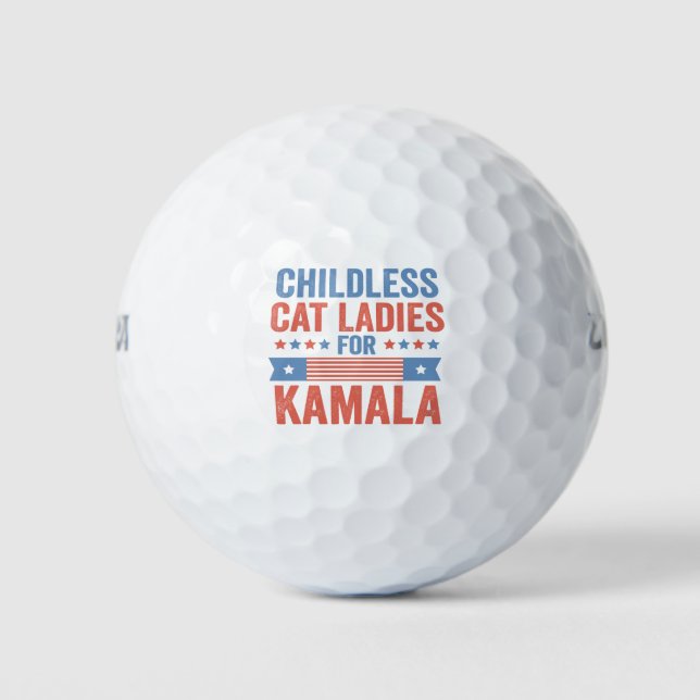 Pelotas De Golf Gato De Niños Para Kamala 2024 (Anverso)