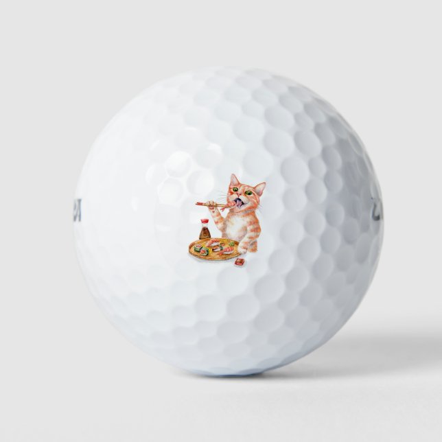 Pelotas De Golf Gato de sushi (Anverso)