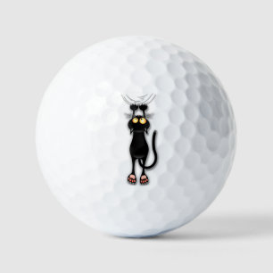 Pelotas De Golf Gato divertido Personaje Rascando Tela