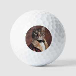 Pelotas De Golf Gato en la Chaqueta de Fumar