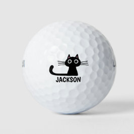 Pelotas De Golf Gato gatito negro | Guay Kitten Personalizado