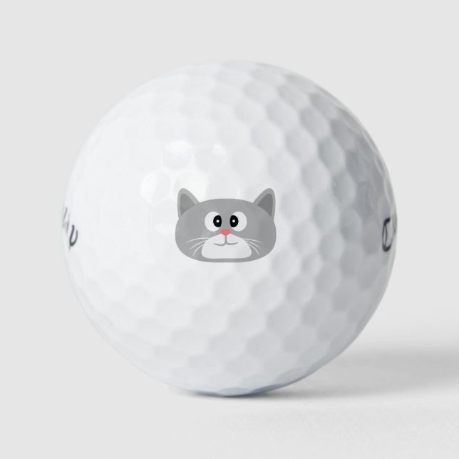 Pelotas De Golf Gato gris (Anverso)