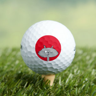 Pelotas De Golf Gato gris sórdido