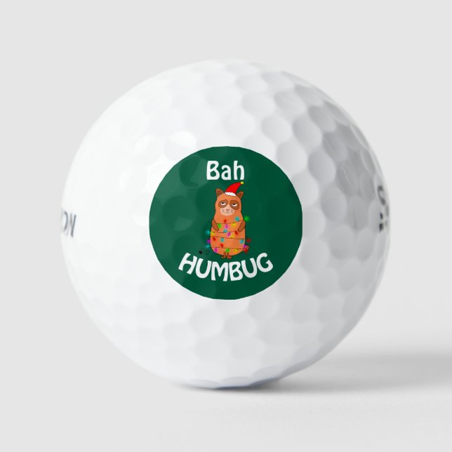 Pelotas De Golf Gato Kitty Bah Humbug (Anverso)
