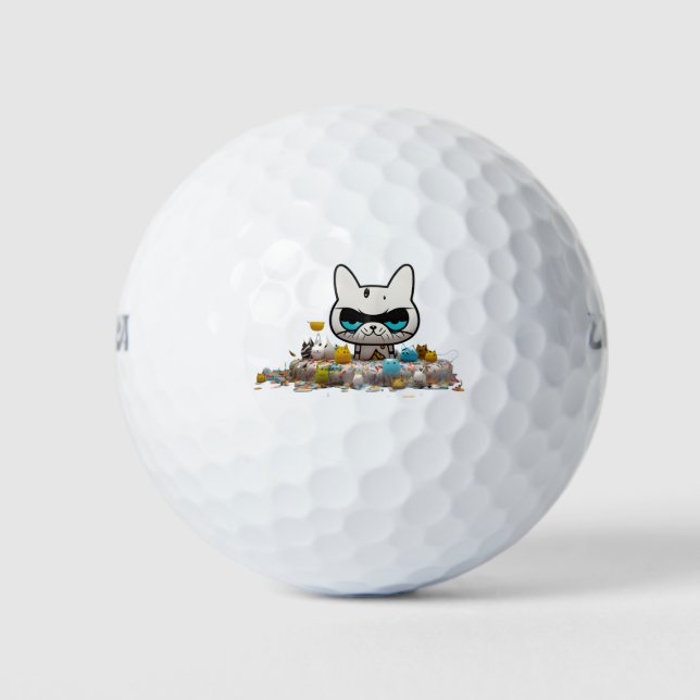 Pelotas De Golf gato monstruo extraño gracioso de Guay (Anverso)