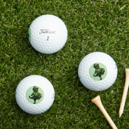 Pelotas De Golf Gato negro duende afortunado día de San Patricio p