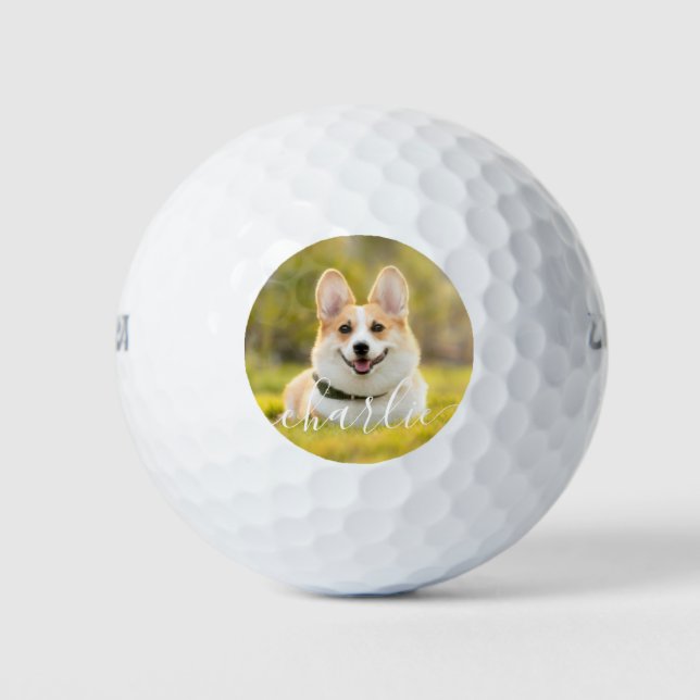 Pelotas De Golf Gato personalizado, Perro y foto Mascota con nombr (Anverso)