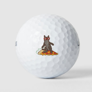 Pelotas De Golf Gato Snowboard en pizza