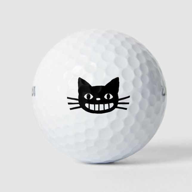 Pelotas De Golf Gato sonriente con largos saboteadores (Anverso)