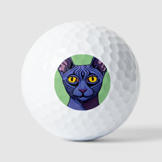 Pelotas De Golf Gato Sphynx (Anverso)