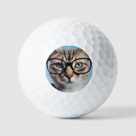 Pelotas De Golf Gato vistiendo gafas