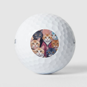 Pelotas De Golf Gatos curados en una variedad de colores, realizac