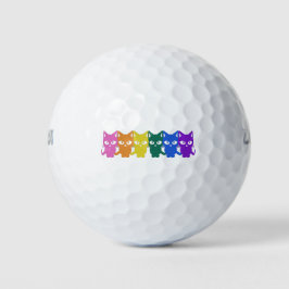Pelotas De Golf gatos de píxeles de arco iris