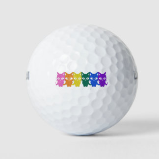 Pelotas De Golf gatos de píxeles de arco iris