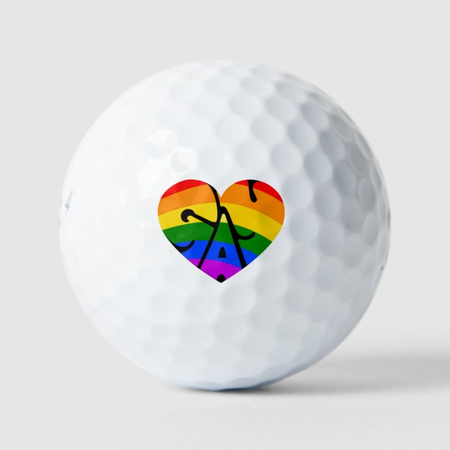 Pelotas De Golf Gay Heart (Anverso)