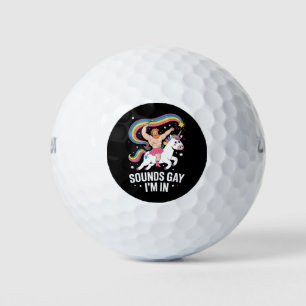 Pelotas De Golf Gay sonoro estoy en un hombre con falda de Unicorn