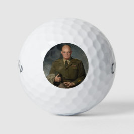 Pelotas De Golf General Dwight Eisenhower Retrato pintado de 5 est