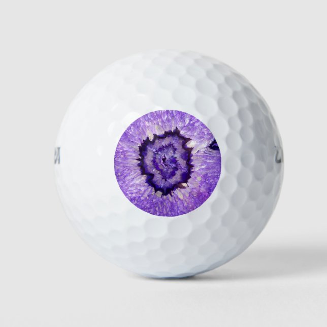 Pelotas De Golf Geode de Ageo Púrpura Caída (Anverso)